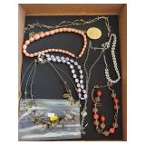Vintage Fashion Jewelry Lot Including Beaded Neckl