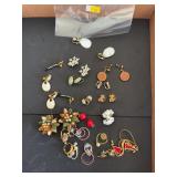 Vintage and Costume Earring Assortment Lot