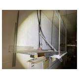 Hallway Shelving W/contents angle iron, Fan with m
