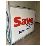 Lighted Savalot Sign 60x73 w/U boat Cart