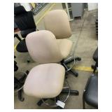 2 Tan Office Chairs  (one w/ minor damage)