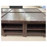 4 Wood Produce Tables 36" x 36" x 33.5"