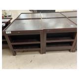 4 Wood Produce Tables 36" x 36" x 33.5"