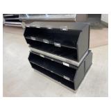 3 Wood Display Shelves, Diamond  Plate Bottom