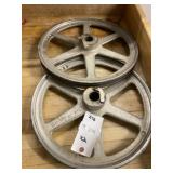 Pair Hobart Meat Saw Pulleys