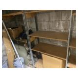 Wall of Shelving, Countertop & Cabinets w/ Content