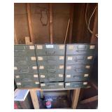 15 Drawer Metal Cabinet includes contents