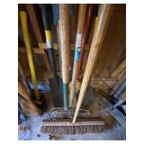 Misc Lot; Broom, Hay Fork, Spade