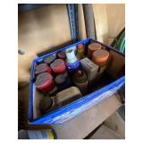 Shelf lot; Wood, Cleaning Supplies, Acetone,