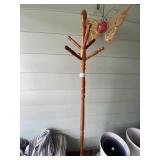 Hall Tree and Decorative Hanging Butterfly