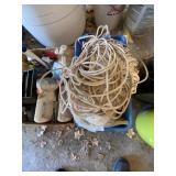 Lot of Blue Tote w/Mops; Bar and Chain Lube;