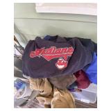 2 Totes of Clothes; Cleveland Indians Sweatshirt,