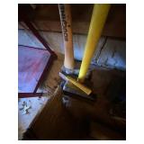 Misc Lot; Broom, Rake, Hoe, Wedges
