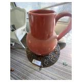 Metal Plant Stand and Pitcher