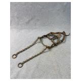 Antique Mexican Spade Bit with Rein Chains