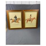 Frederic Remington Framed Art Prints, Pair