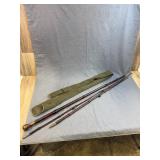 Antique 3-Piece Bamboo Fly Fishing Rod & Sleeve
