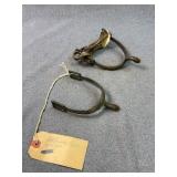 Antique Civil War Brass Riding Spurs c. 1861