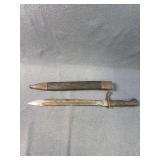 German WW1 M1898/05 Sawback Butcher Bayonet