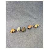 Antique Molded Clay Tobacco Pipe Bowls Lot