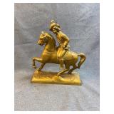 Cast Metal Buffalo Bill Cody on Horse Sculpture