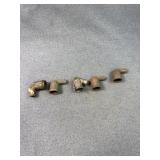 Antique Cast Metal Ribbed Pipe Elbow Lot of 5