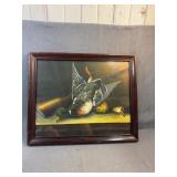 Framed Antique Duck Hunting Still Life Print