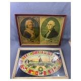 Framed George & Martha Washington Prints