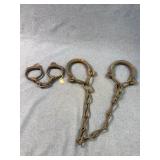 Antique Cast Iron Handcuffs & Leg Shackles