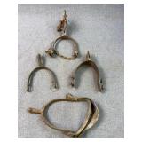 Four Antique Western Iron Cowboy Spurs