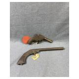 Antique Kenton Cast Iron Toy Pistols, Pair