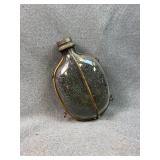 Glass Canteen Flask with Metal Wire Harness & Cap