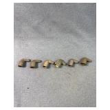 Antique Pamplin Clay Elbow Pipe Bowls Lot of 6