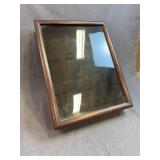 Wooden Glass Top Display Shadow Box, 17'x14'