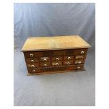 Antique Crowley's Needles Oak Display Cabinet