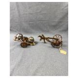 Antique Cast Iron Carriage & Bell Pull Toys