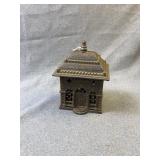 Antique Cast Iron Gothic Ornate Roof Still Bank