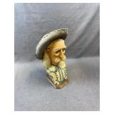 Buffalo Bill Cody Style Folk Art Cowboy Bust