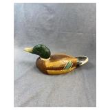 Hand Painted Wooden Mallard Duck Decoy Figurine