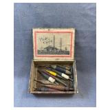 Wooden Fishing Floats in Pride of Carey Box