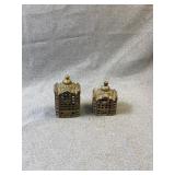 Antique Cast Iron Domed Building Still Banks Pair
