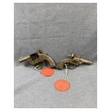 Antique Kilgore Cast Iron Toy Cap Guns, Pair