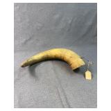 Antique Style Natural Bull Powder Horn Collectible