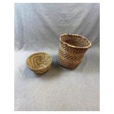 Woven Native American Style Baskets Pair