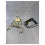 Beaded Hide Pouch & Choker Lot