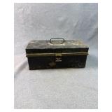 Antique Metal Gun Cleaning Box & Accessories