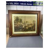 1888 Battle of Antietam Framed Lithograph