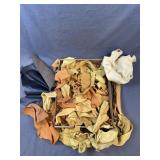 Assorted Leather Scraps & Remnants for Crafts
