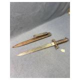 US Army Model 1892 Krag Rifle Bayonet Dated 1898
