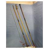 Antique Wood & Metal Gun Cleaning Rods Lot of 4